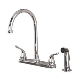 Builders Shoppe 1210CP Two Handle High Arc Kitchen Faucet ...