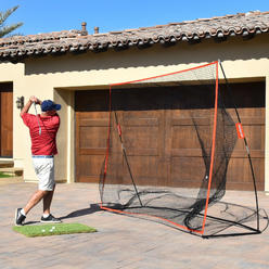 GoSports Golf Practice Hitting Net | Huge 10 x 7feet Personal Driving Range For Indoor or Outdoor Use | Designed By Golfers for 