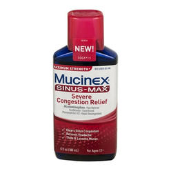 Mucinex Severe Congestion & Pain Relief, Mucinex Sinus-Max Max Strength, 6oz Clears Sinus & Nasal Congestion, Relieves Headache &