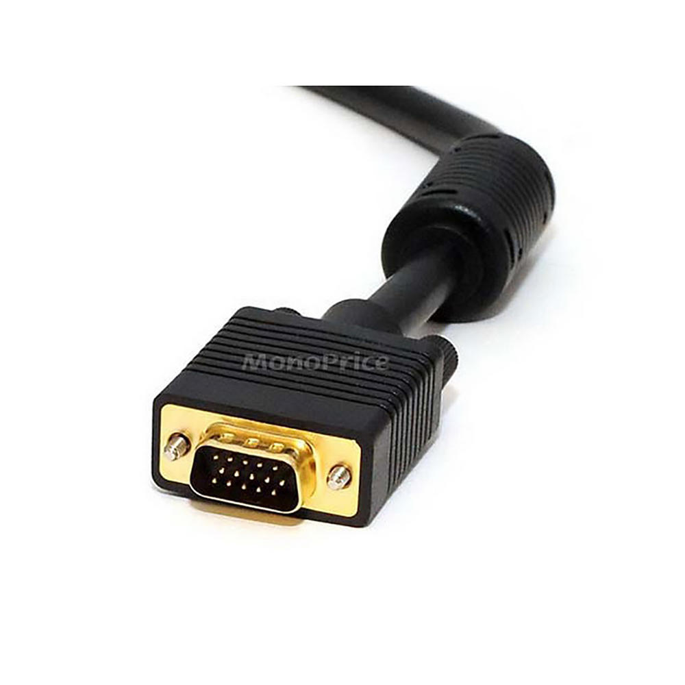 Monoprice 102897 SVGA 3' Monitor Cable - Black and Gold