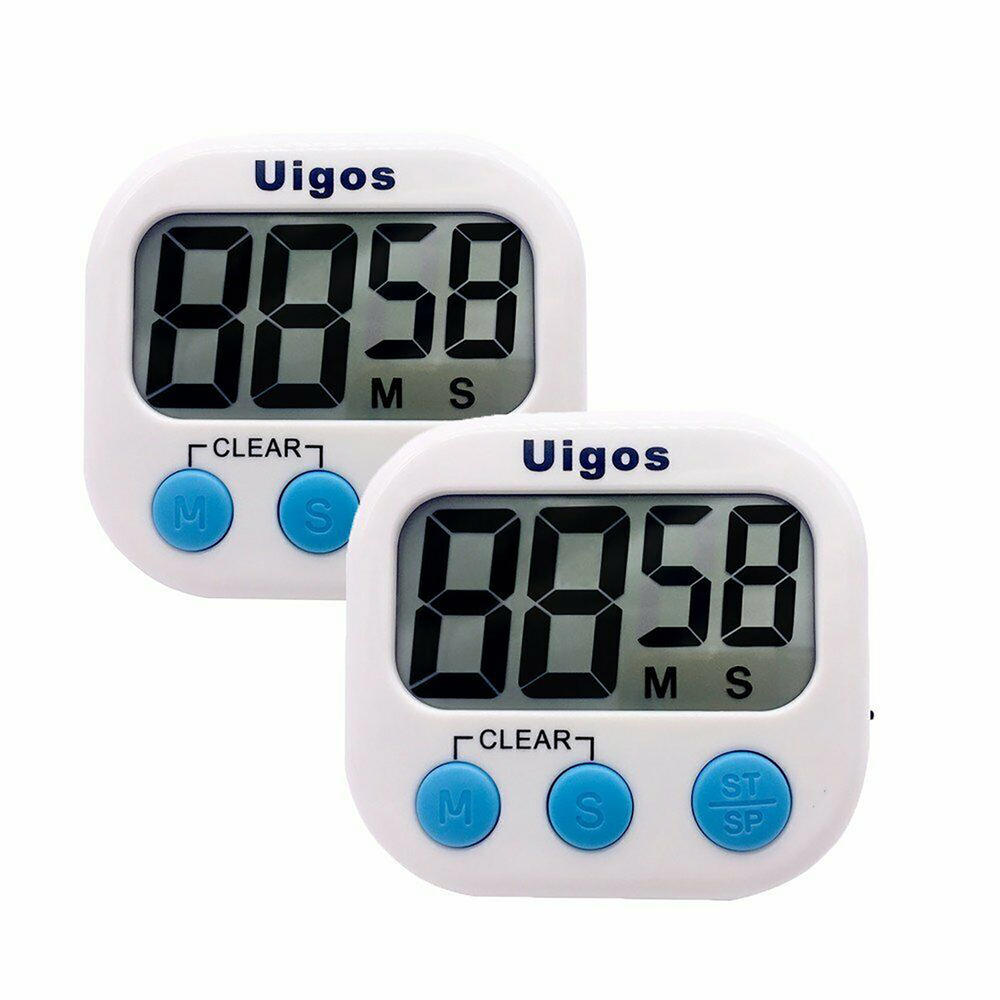 Uigos 2pc. Digital Timer Set - White and Blue