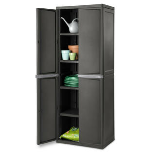 Sterilite Kitchen Cabinet Pantry, Sterilite Storage Cabinets With Doors And Shelves