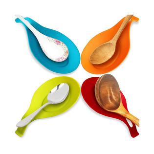 Orblue 4pc Almond Shaped Silicone Spoon Rests Sears Marketplace