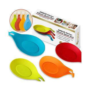 Orblue 4pc Almond Shaped Silicone Spoon Rests Sears Marketplace