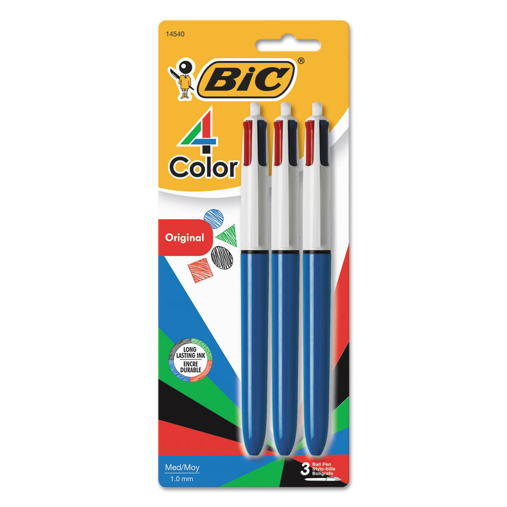 BIC MMP31 3pc. Retractable Assorted Medium Ball Pens