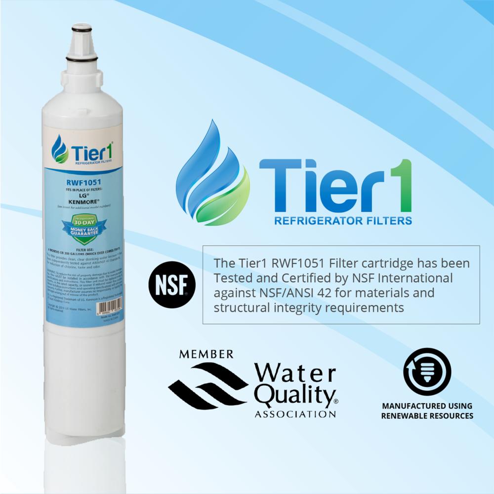 Tier1 RWF1051  2pc. Water Filter Set for Refrigerator