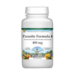 TerraVita Parasite Formula 4 - Wormwood, Clove, Black Walnut and Quassia - 450 mg (100 capsules, ZIN: 512115)