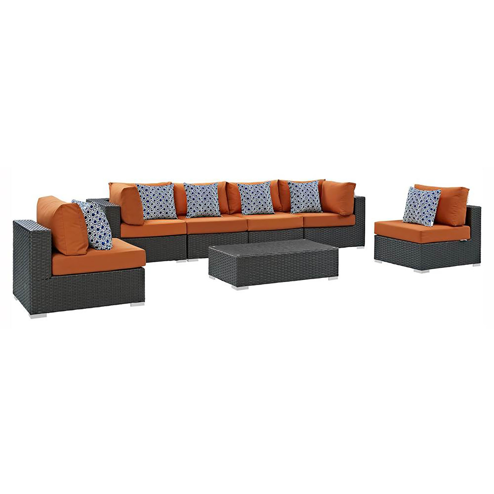 Thomasville Messina Canvas Paprika 7 Piece Patio Dining