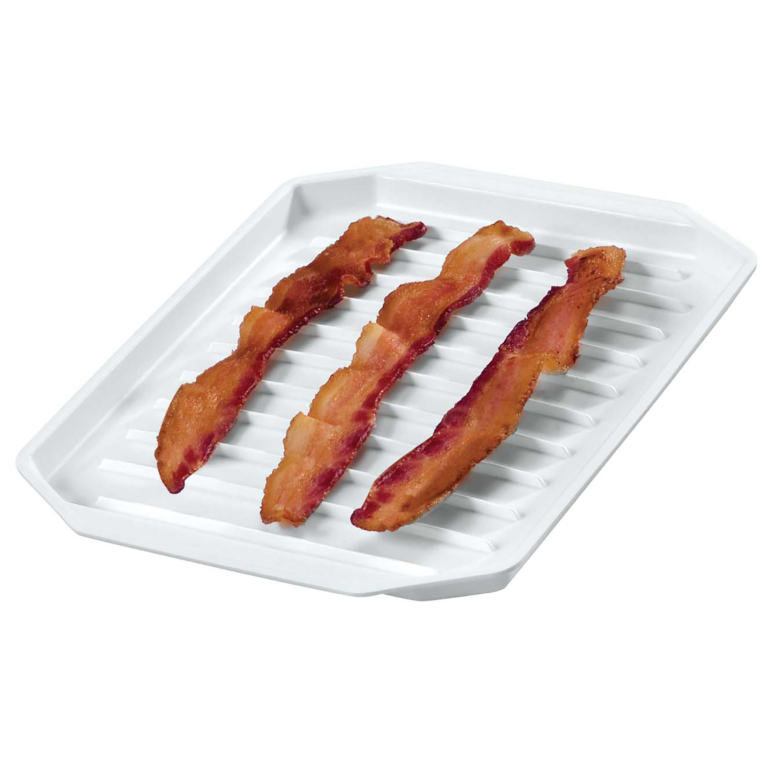 Fox Valley Traders Microwave Bacon Platter - White
