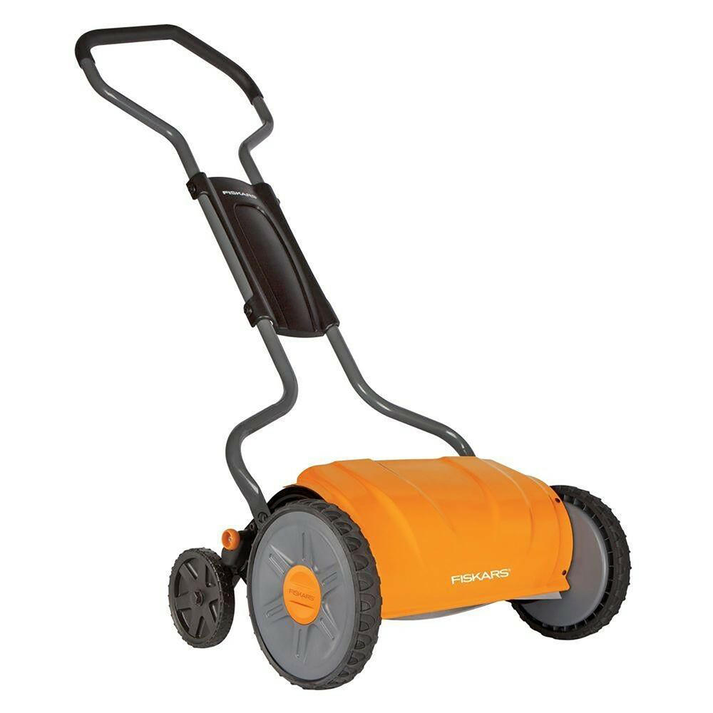 Fiskars 6208  Stay Sharp 17" Push Reel Mower - Orange and Gray