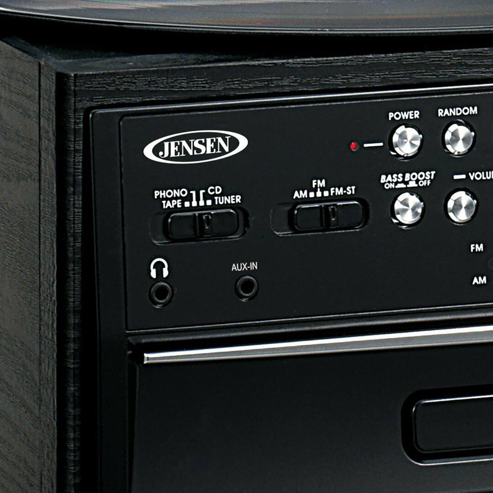 Spectra Merchandising International, Inc. JTA-475B JTA475B Jensen 3 Speed Turntable Audio System-Black