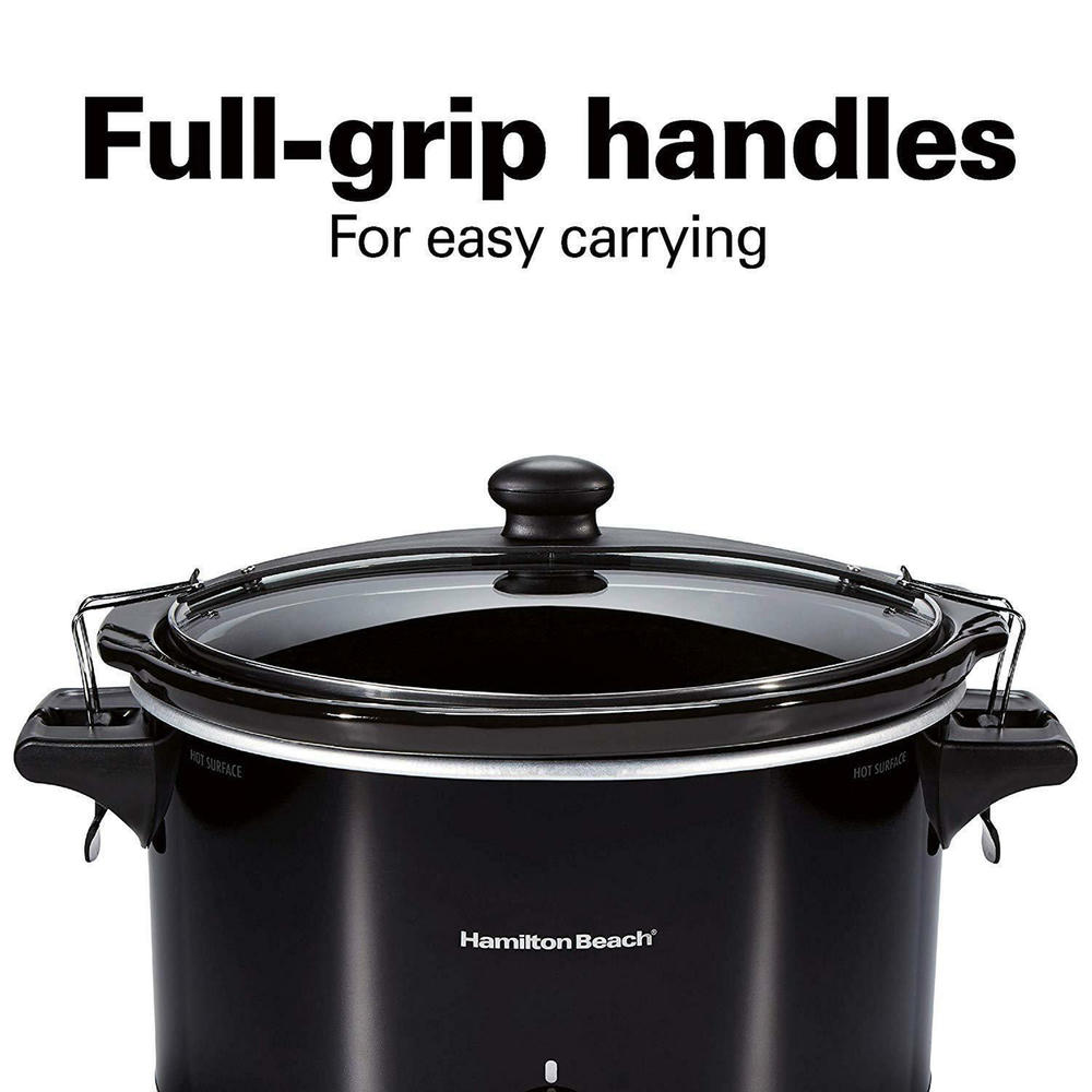 Hamilton Beach Brands Inc. 33195  Extra-Large 10qt. Stay or Go Slow Cooker-Black