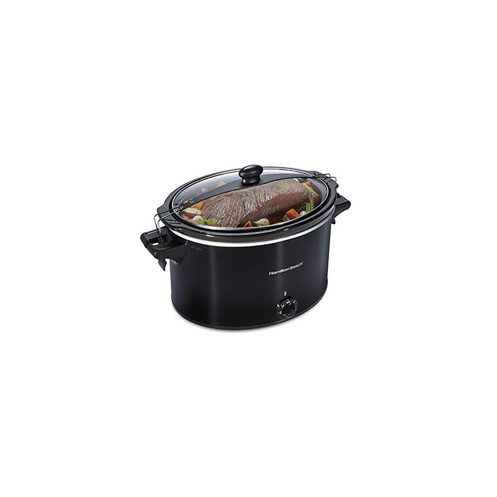 Hamilton Beach Brands Inc. 33195  Extra-Large 10qt. Stay or Go Slow Cooker-Black