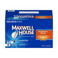 Maxwell House Coffee Maxwell House Breakfast Blend Light Roast K-Cup Coffee Pods (84 Ct Box)