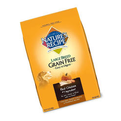 Nature's Recipe Natures Recipe Large Breed Grain Free Chicken, Sweet Potato & Pumpkin Recipe, Dry Dog Food, 24 Pounds (Packaging May Vary)