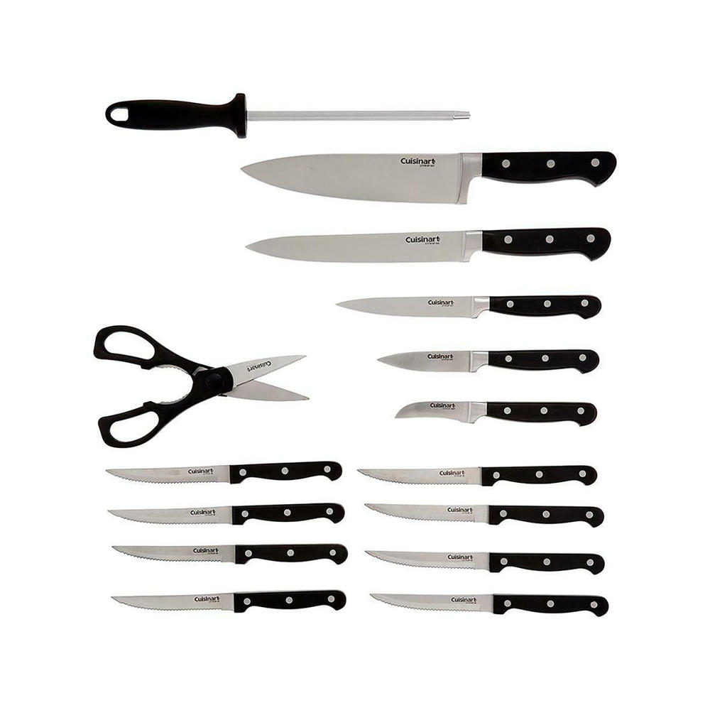 Cuisinart C77TR-16P Triple Rivet 16pc. Cutlery Knife Set-Black