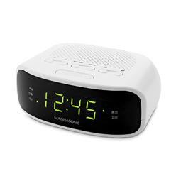 Magnasonic Digital AM/FM Clock Radio with Battery Backup, Dual Alarm, Sleep/Snooze Functions, Display Dimming  Option