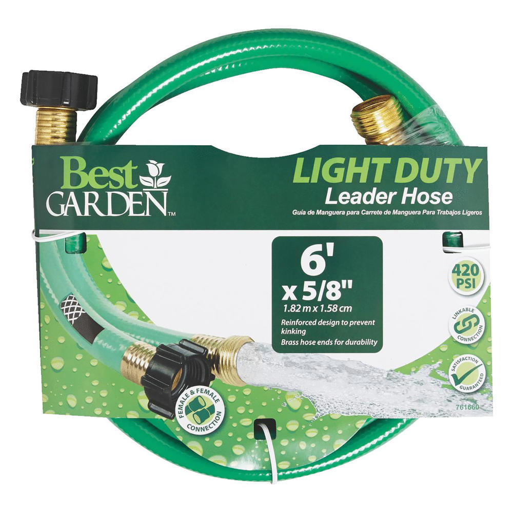 Best Garden AGL10LE1 5/8" x 6' Leader Hose-Green