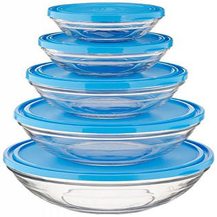Duralex 5pc. Stackable Glass Bowls with Lids Sears Marketplace