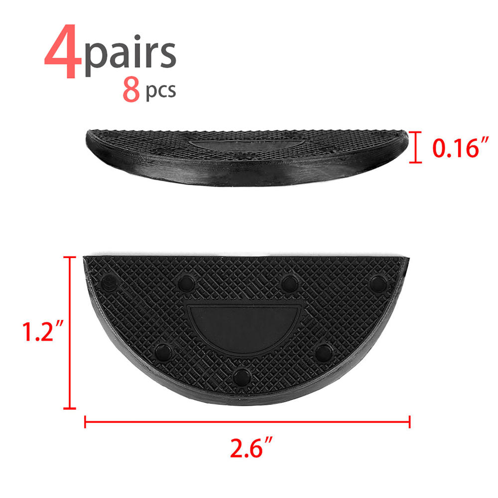 Unique Bargains 8pc. Rubber Shoe Sole Pads – Black