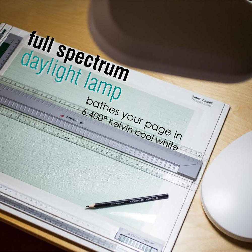 HomeConcept LED201GY Full Spectrum LED Desk Lamp - Gray