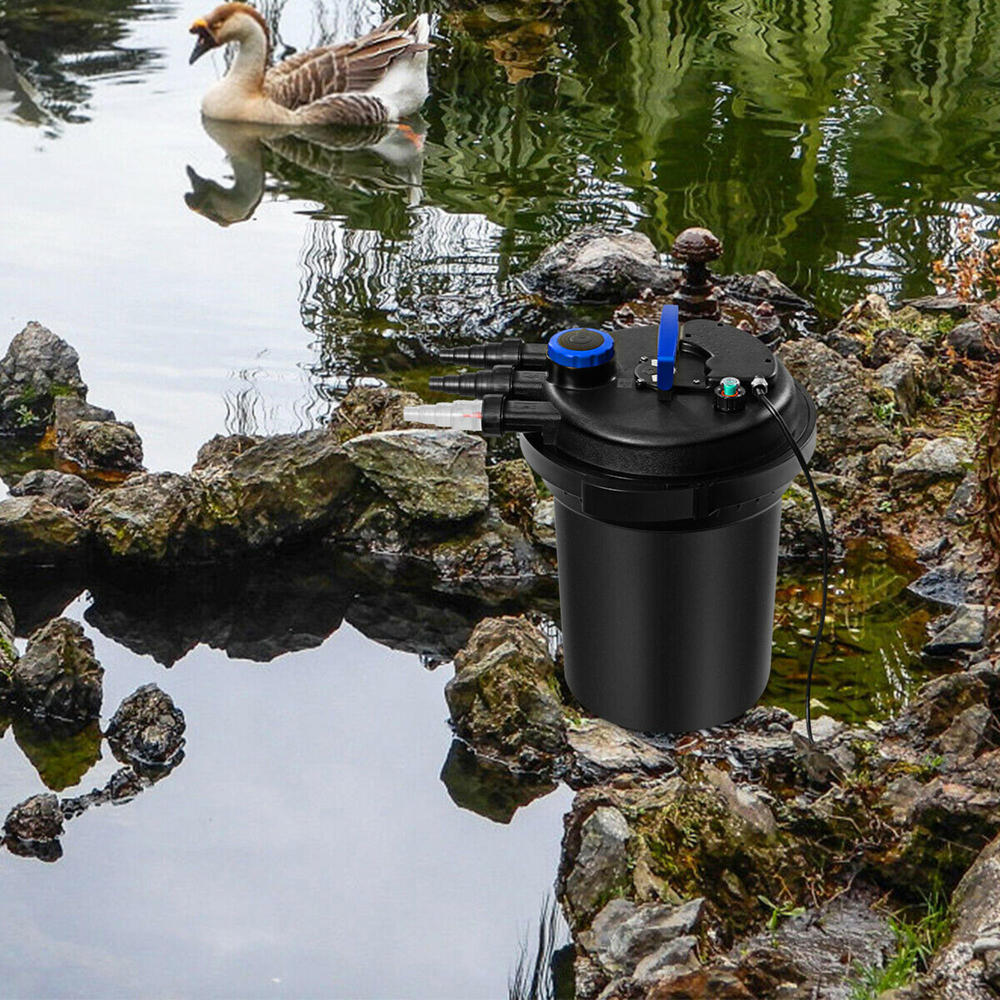 Goplus EP21559 4000gal Pressure Bio Filter for Koi Ponds - Black