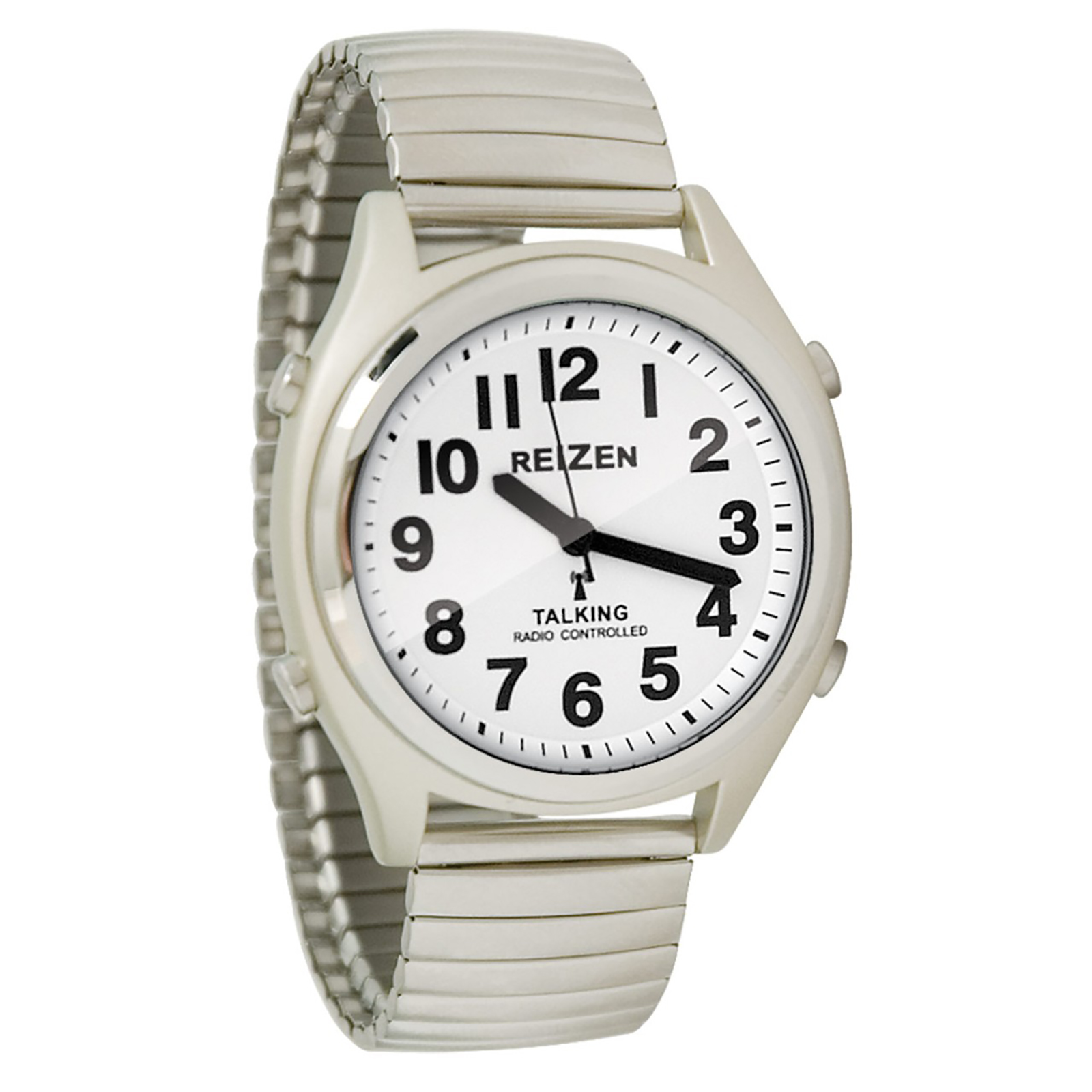 MaxiAids 6505 Reizen Unisex Talking Atomic Watch - Silver