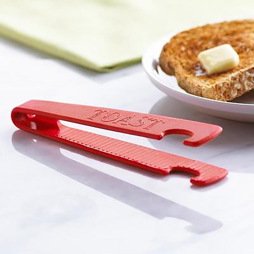 Trudeau 7" Stay Cool Silicone Toaster Tong - Red