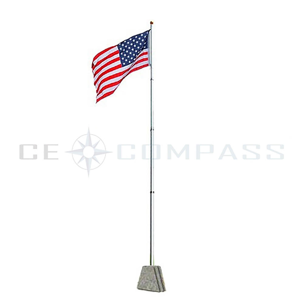 CE Compass 20' Telescoping Aluminum Flagpole