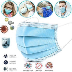 HappyDeal [Special Offer]!! 20 Pcs 3-Ply Disposable Medical Protective Face Mask Dust-proof Surgical Earloops Medical Mouth Mask Face Mask