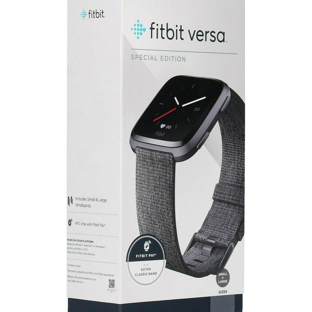 Fitbit FB505BKGY Versa Special Edition Smart Watch - Charcoal