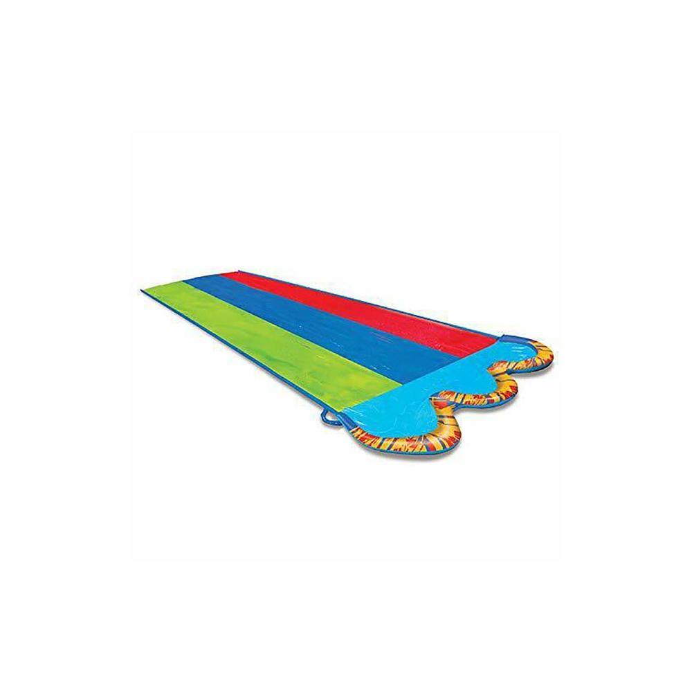 Banzai Slip and Slide Inflatable Triple Racer Water Slide - Multicolor