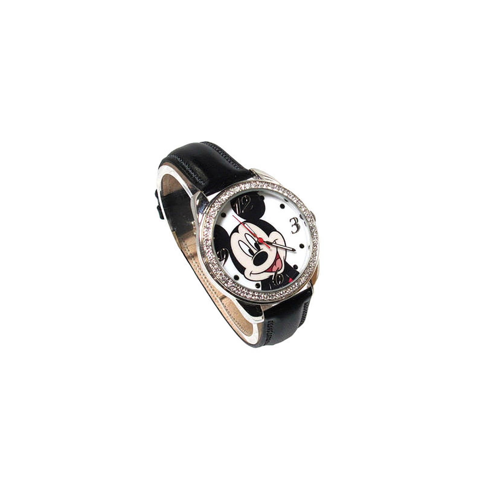 Disney MCK919 Women's Mickey Mouse Quartz Leather Watch - Black