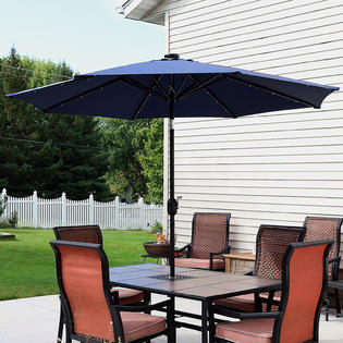 Sunnydaze Solar Powered Led Lighted Patio Umbrella Sears Marketplace
