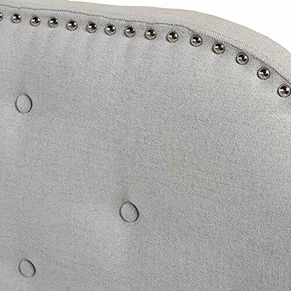 GDFStudio Austell Fabric Queen/Full Headboard - Light Gray