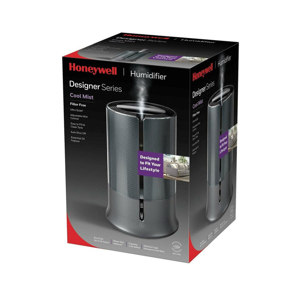Honeywell HUL430B Designer Series 1.25gal. Ultrasonic Cool Mist Humidifier – Black