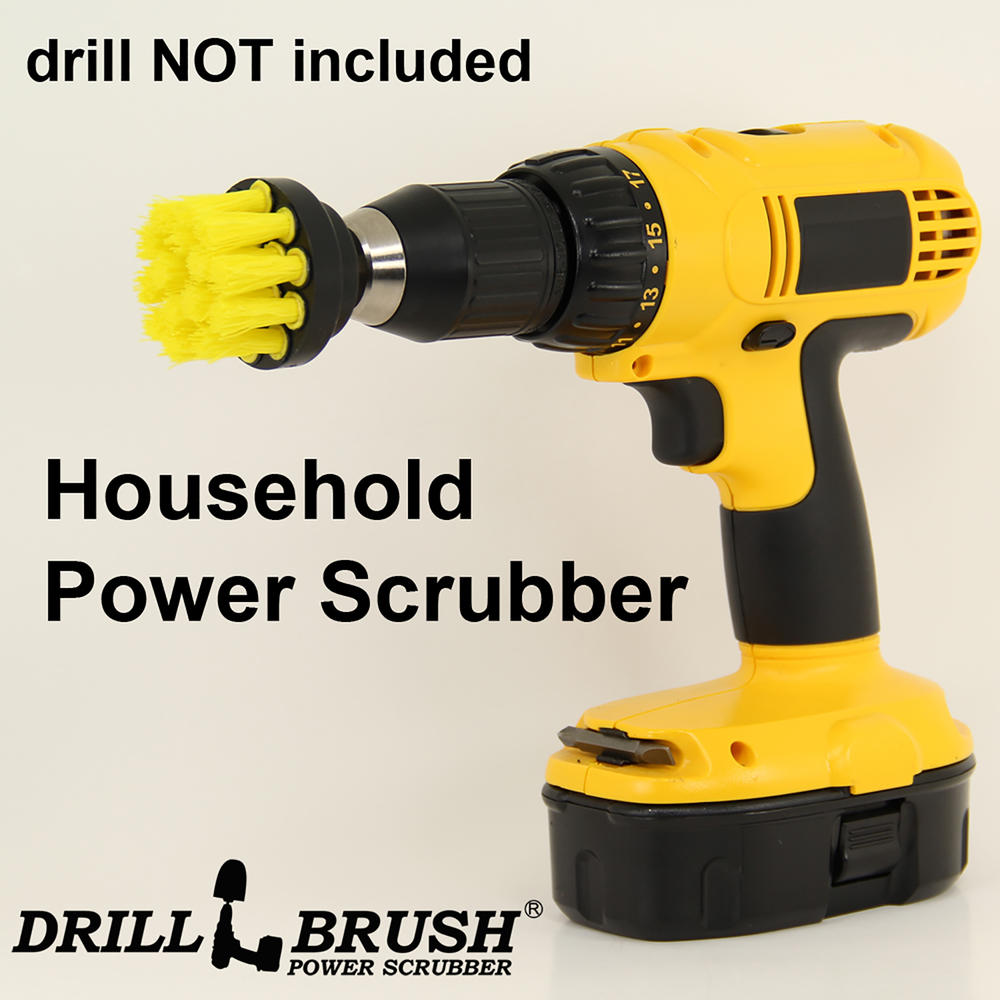 Drillbrush 2" Household Power Scrubber - Yellow