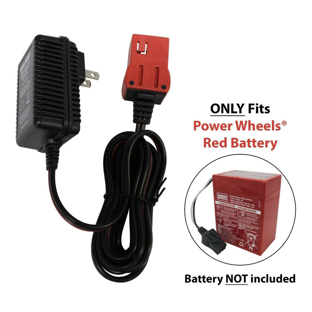 SafeAMP SA-CPW6RED 6V Charger for Fisher-Price Power Wheels Red Battery