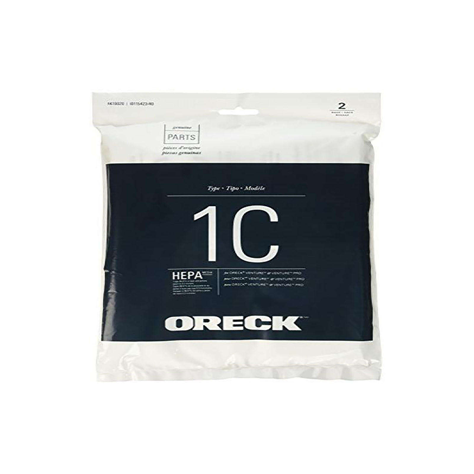 Oreck AK10020 2pc. HEPA Media Vacuum Cleaner Bags