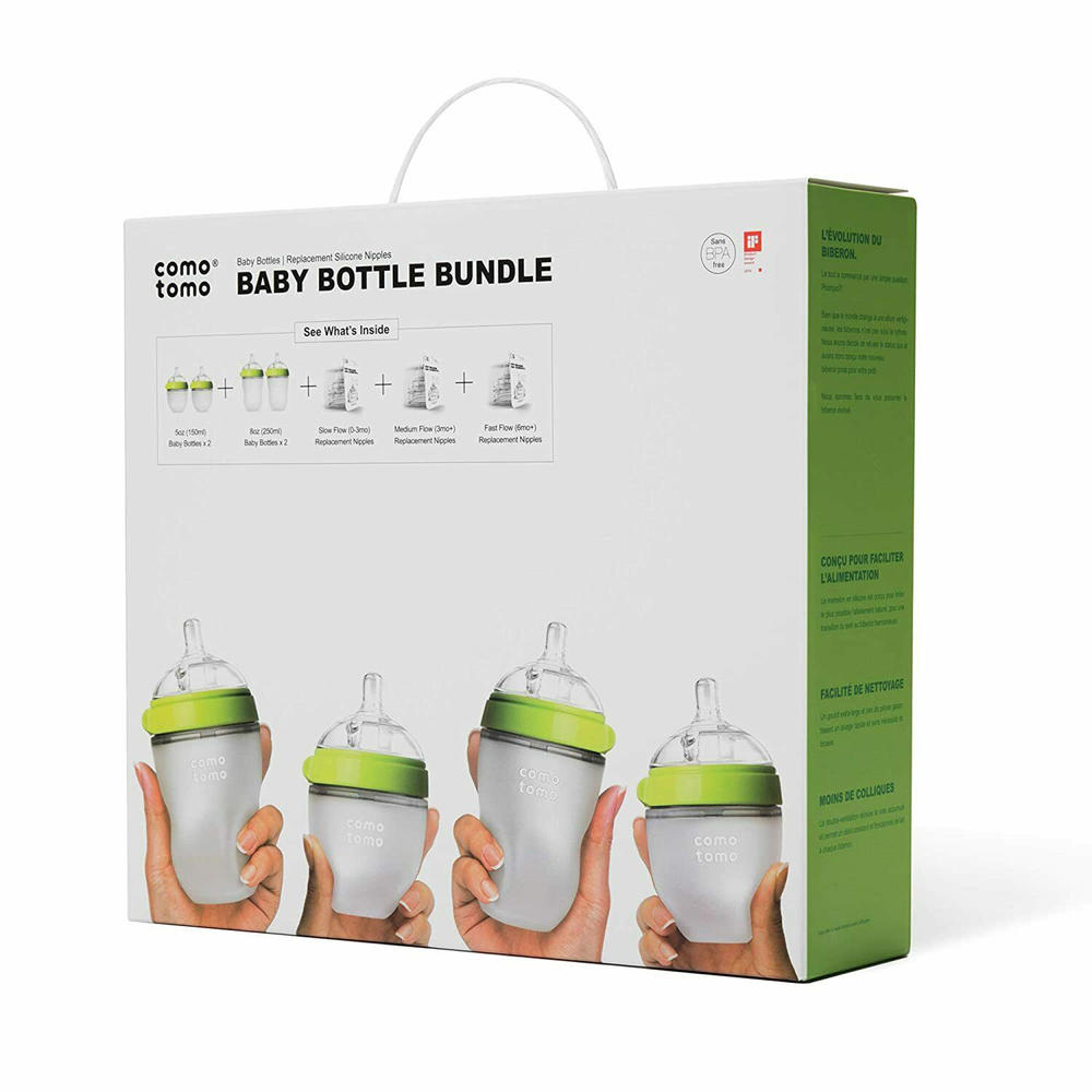 Comotomo 4pc. Baby Bottle Set – Green