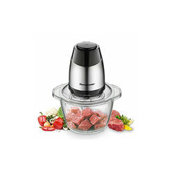 Homeleader electric food chopper, 5-cup food processor by homeleader, 1.2l glass bowl grinder for meat, vegetables, fruits and nuts, sta
