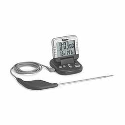 Polder THM-362-86 Oven Meat Thermometer with Heat Resistant Probe and Digital Timer, Graphite