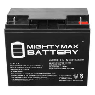 battery mighty max 12v 18ah sla zoom 1150 ml18 diehard jump start