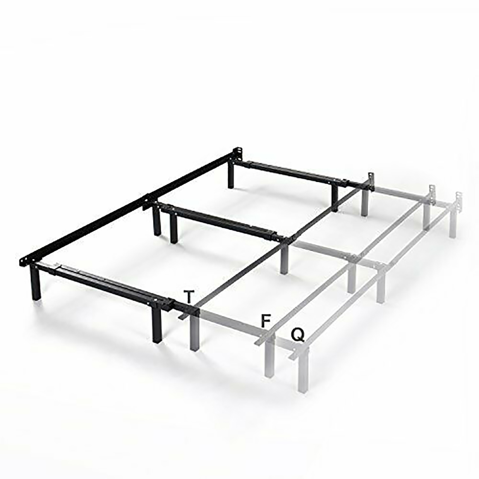 Zinus Compact Adjustable Steel Bed, Zinus Queen Bed Frame Dimensions