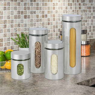 Estilo 4pc. Air Tight Stainless Steel Canister Set - Sears ...