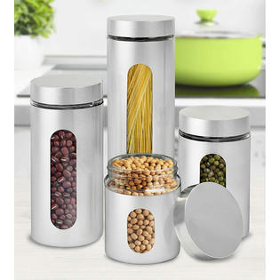 Estilo 4pc. Air Tight Stainless Steel Canister Set - Sears Marketplace