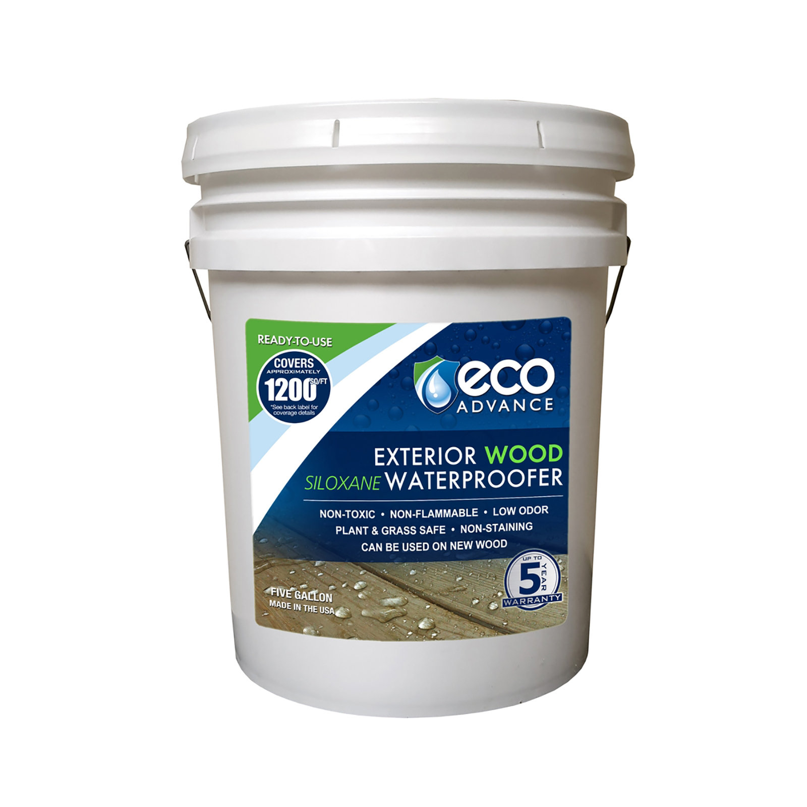 Eco Advance EAWOD640PD 5gal Exterior Wood Siloxane Waterproofer