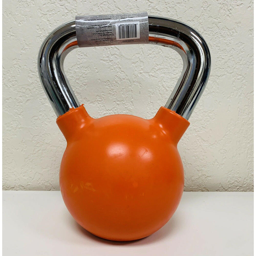 CAP 20lb Rubber Coated Kettlebell with Chrome Handle