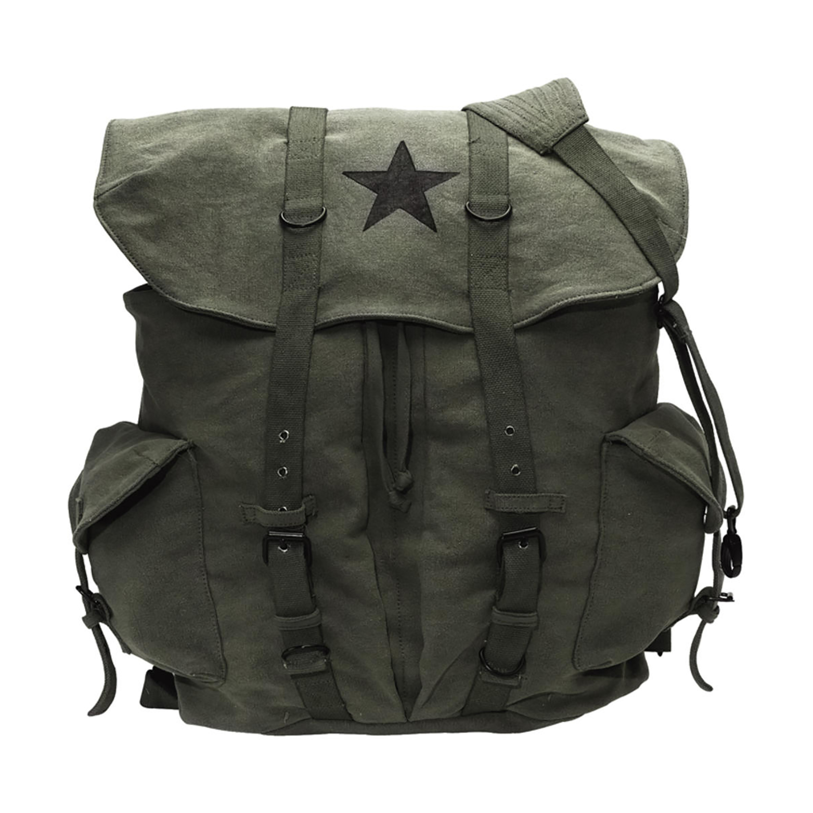 Rothco Vintage Washed Military Backpack - Olive Drab