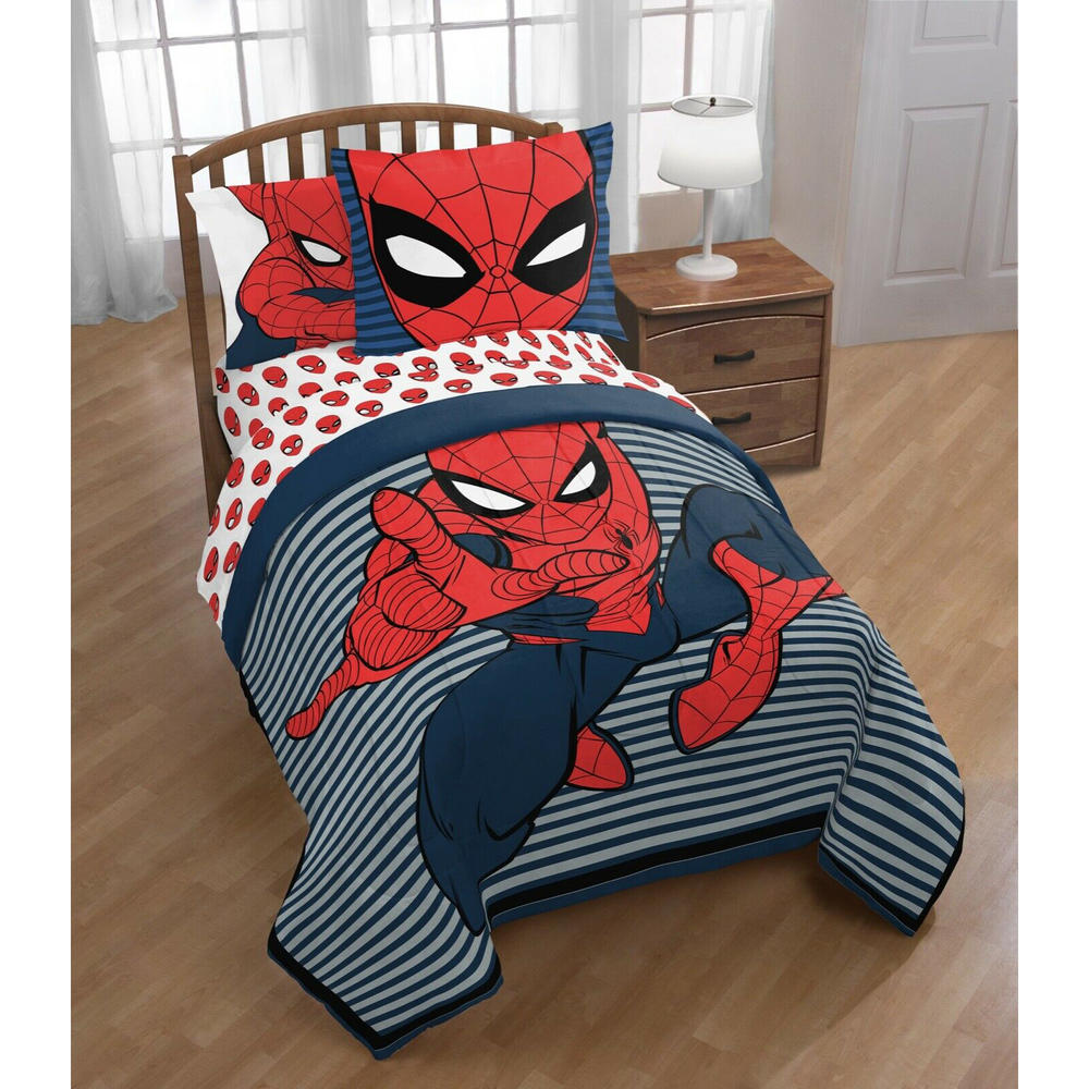 Marvel 6pc. Spider Man Boys Full Comforter and Sheets Set